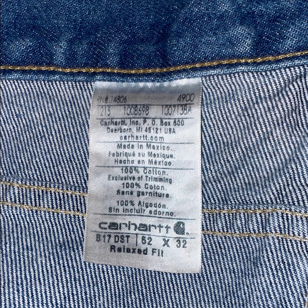 Carhartt Men's Relaxed Fit Denim Jeans 52x32 - Picture 5 of 5